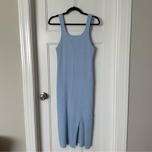 H&M blue knit midi dress